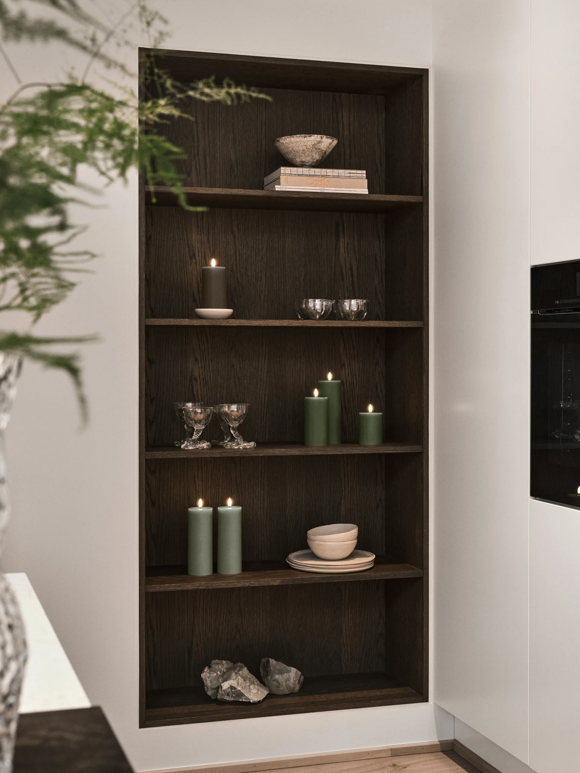 ester & erik pillar candle LED, 70 Green Soil, 20 cm ester & erik