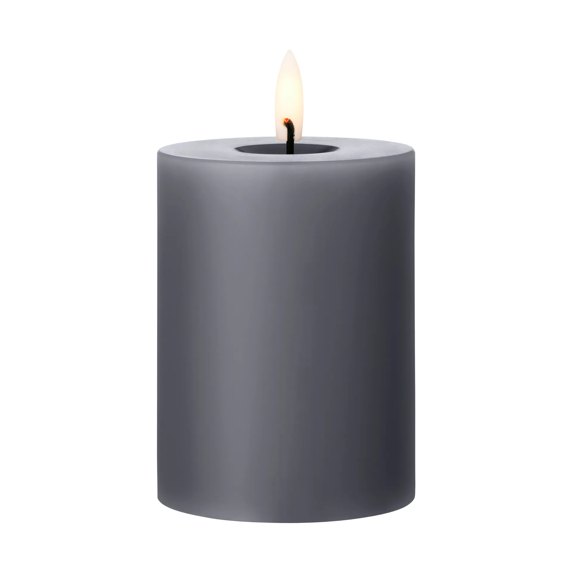 ester & erik pillar candle LED, 74 Dark Slate, 10 cm ester & erik