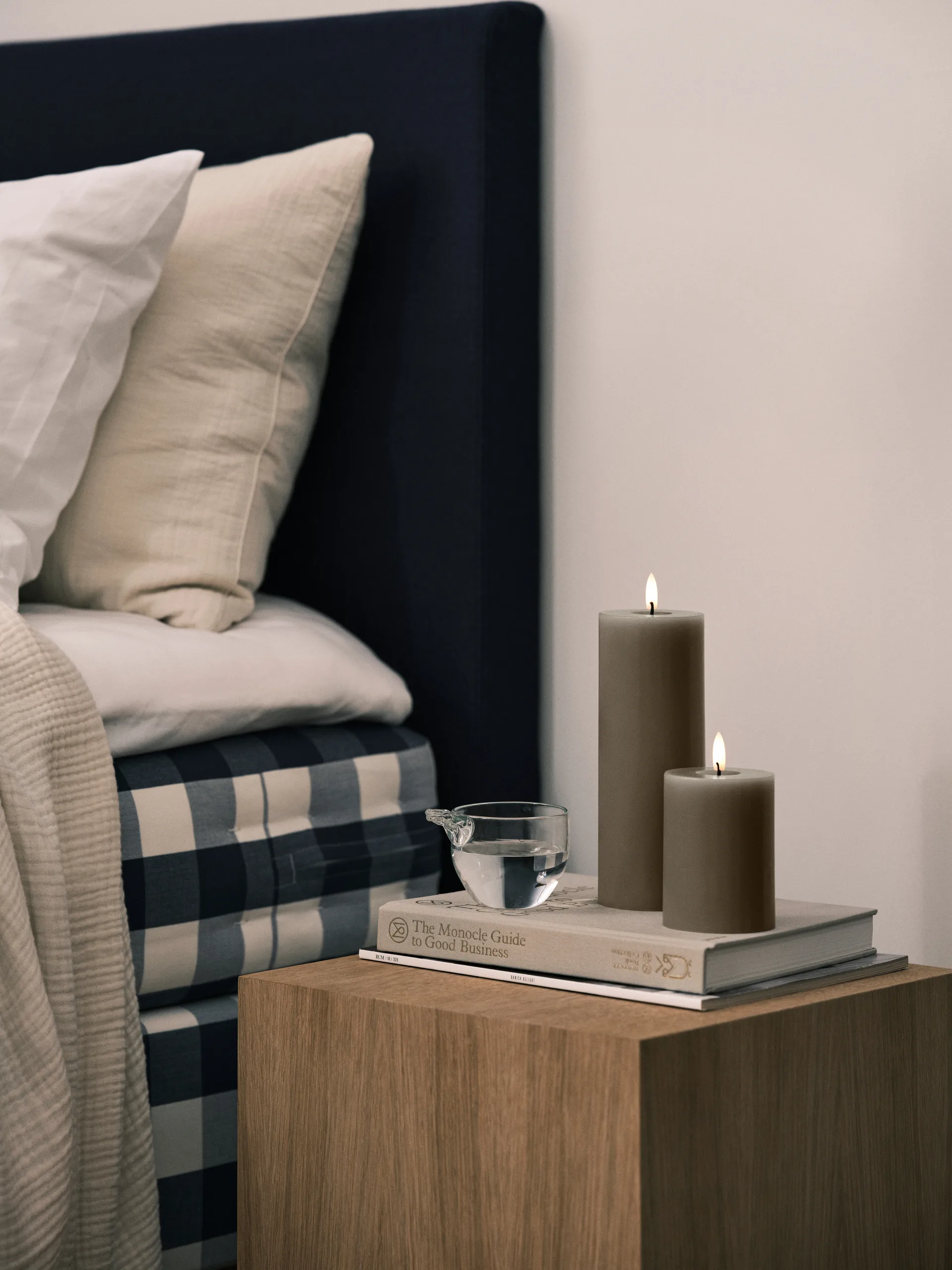 ester & erik pillar candle LED, 77 Caviar, 20 cm ester & erik