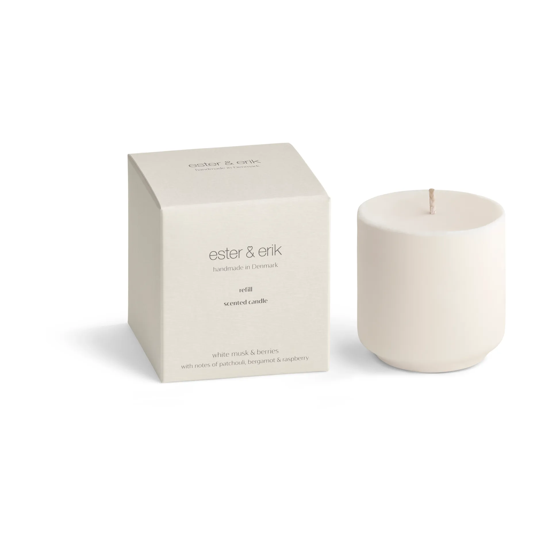 Refill ester & erik scented candles, White musk & berries ester & erik