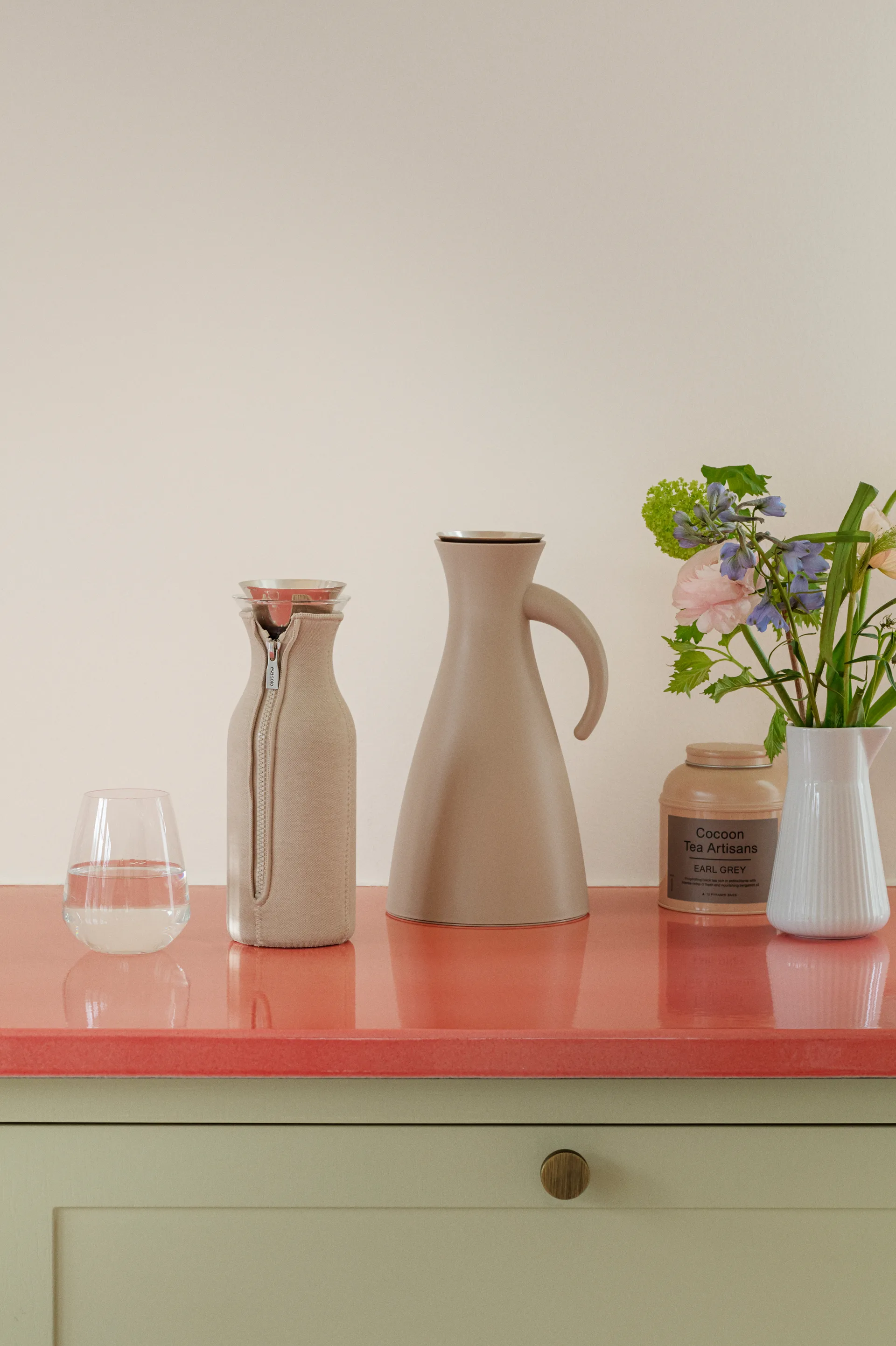 Eva Solo fridge carafe woven cover, Caramel cream Eva Solo