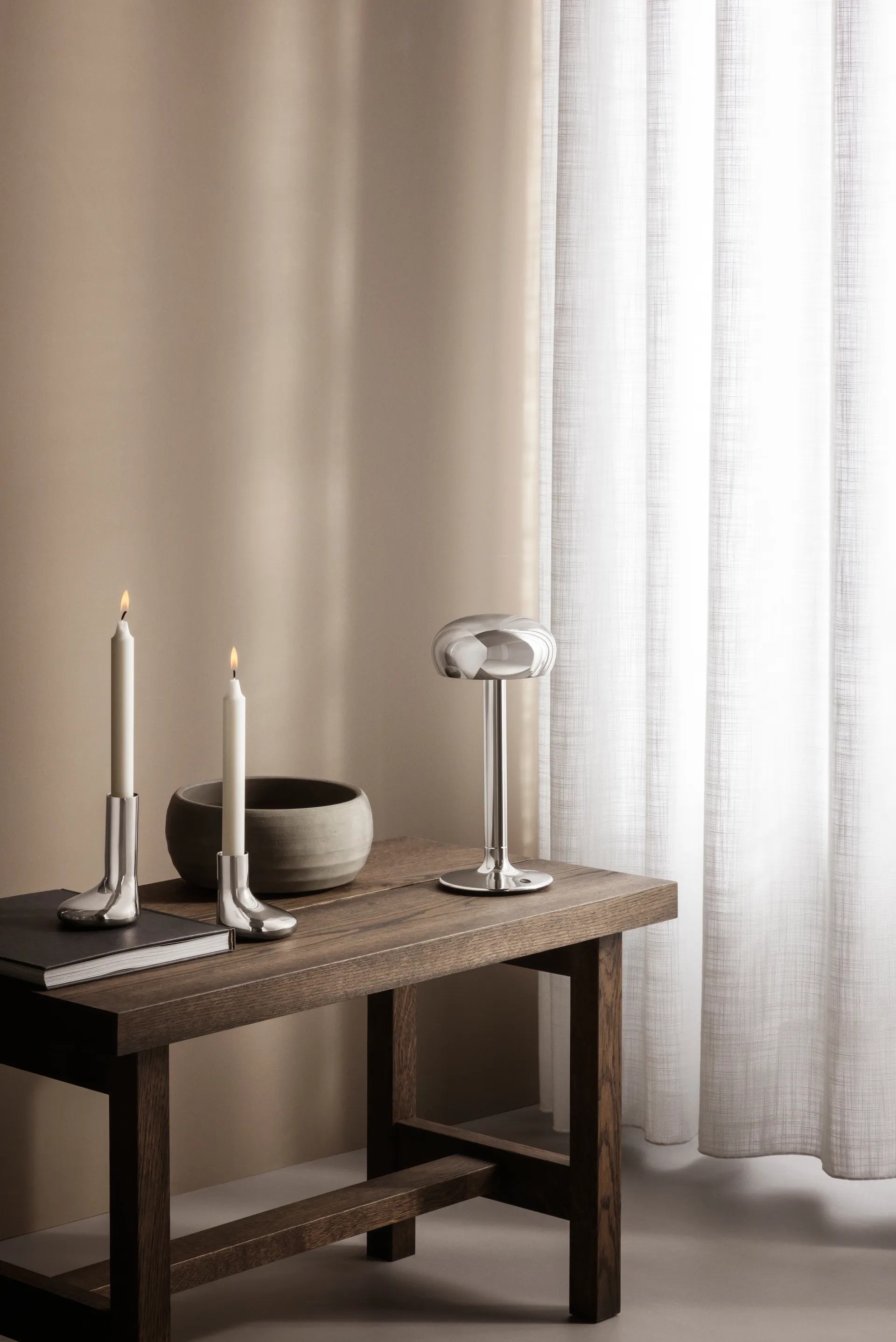 Eva Solo Mellow Candle Holder 12 cm, Silver Eva Solo