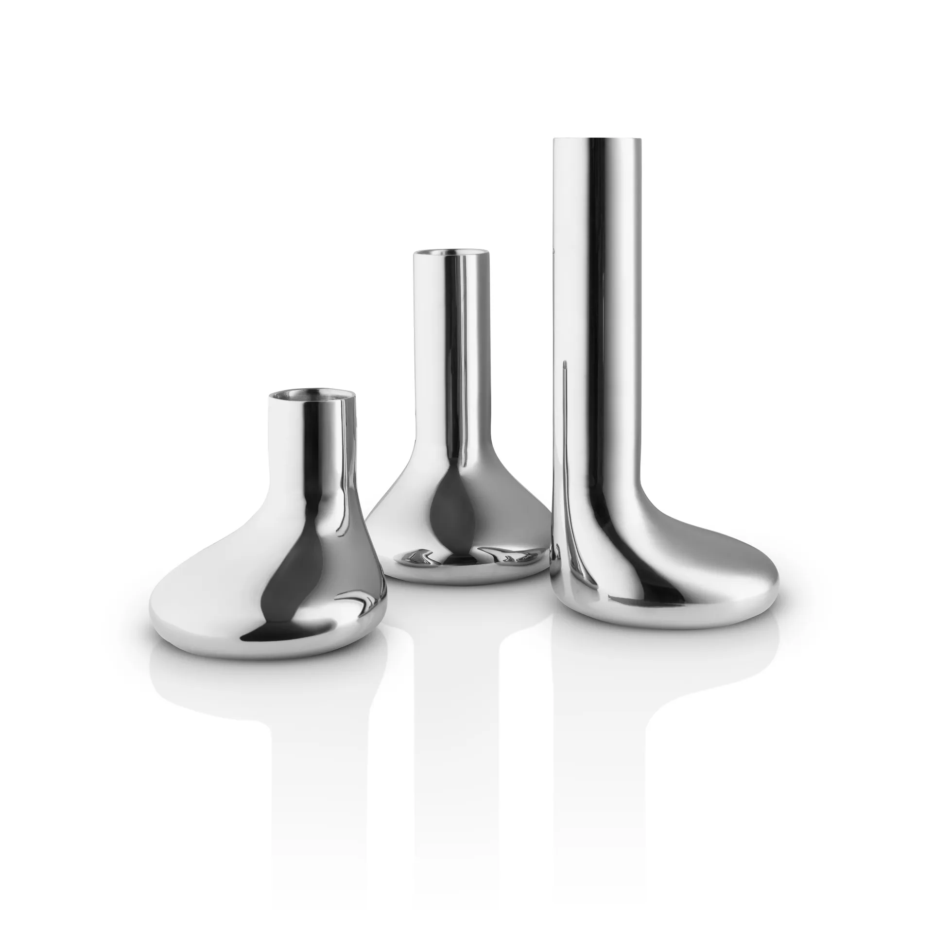 Eva Solo Mellow Candle Holder Set of 3, Silver Eva Solo