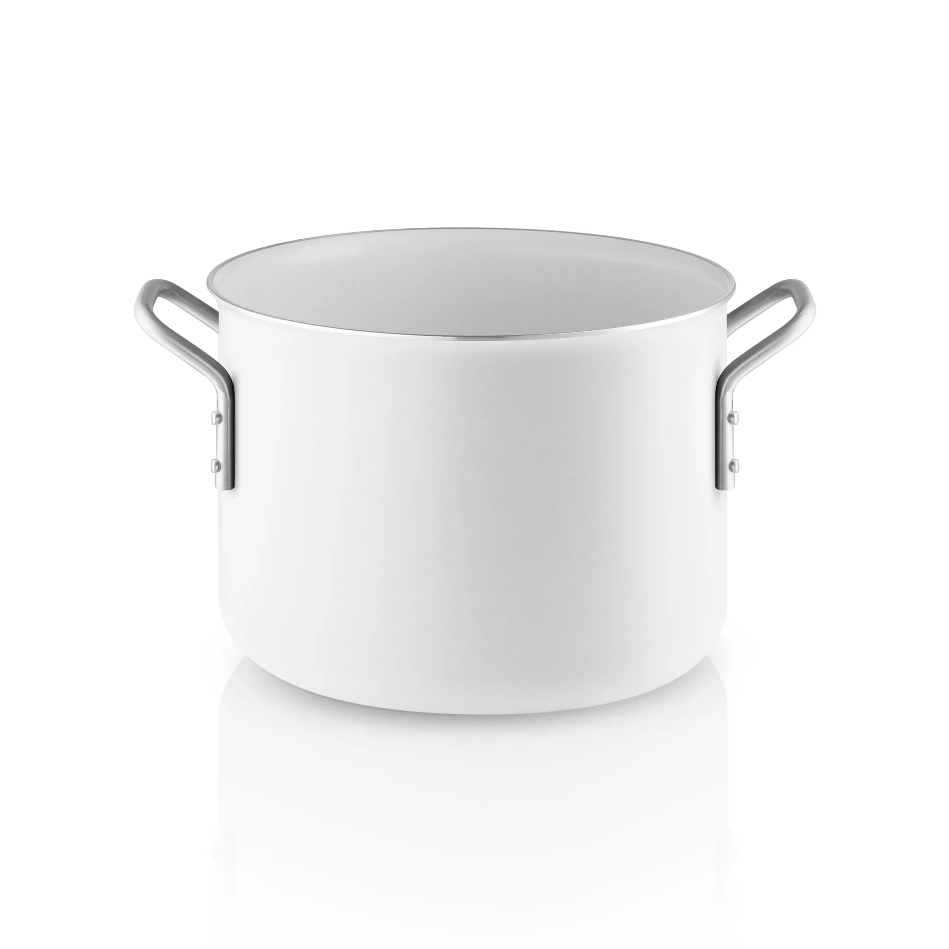 Eva Trio White Line Slip-Let ceramic pot, 4.8 L Eva Solo