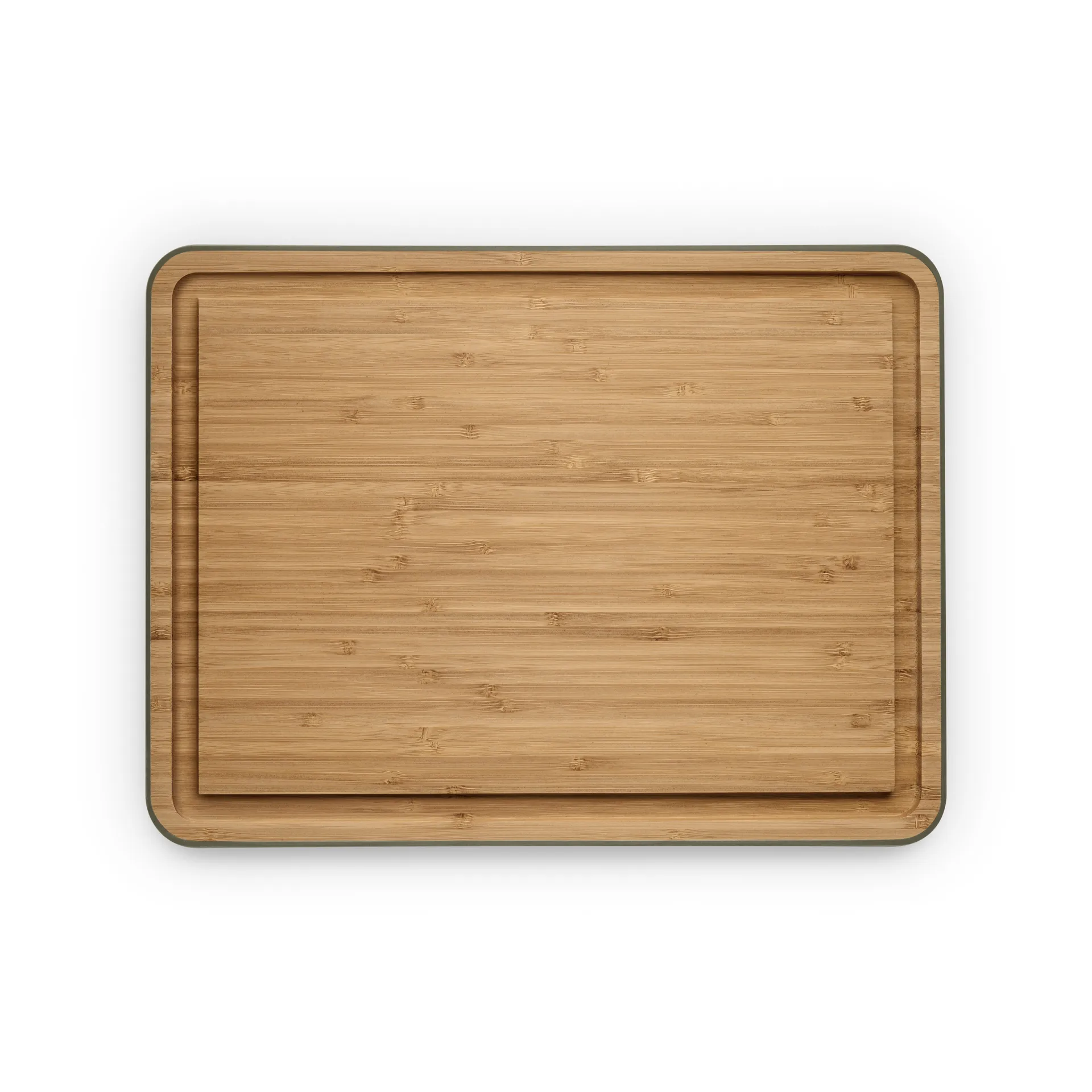 Green tool bamboo cutting board with groove, 39x28 cm Eva Solo