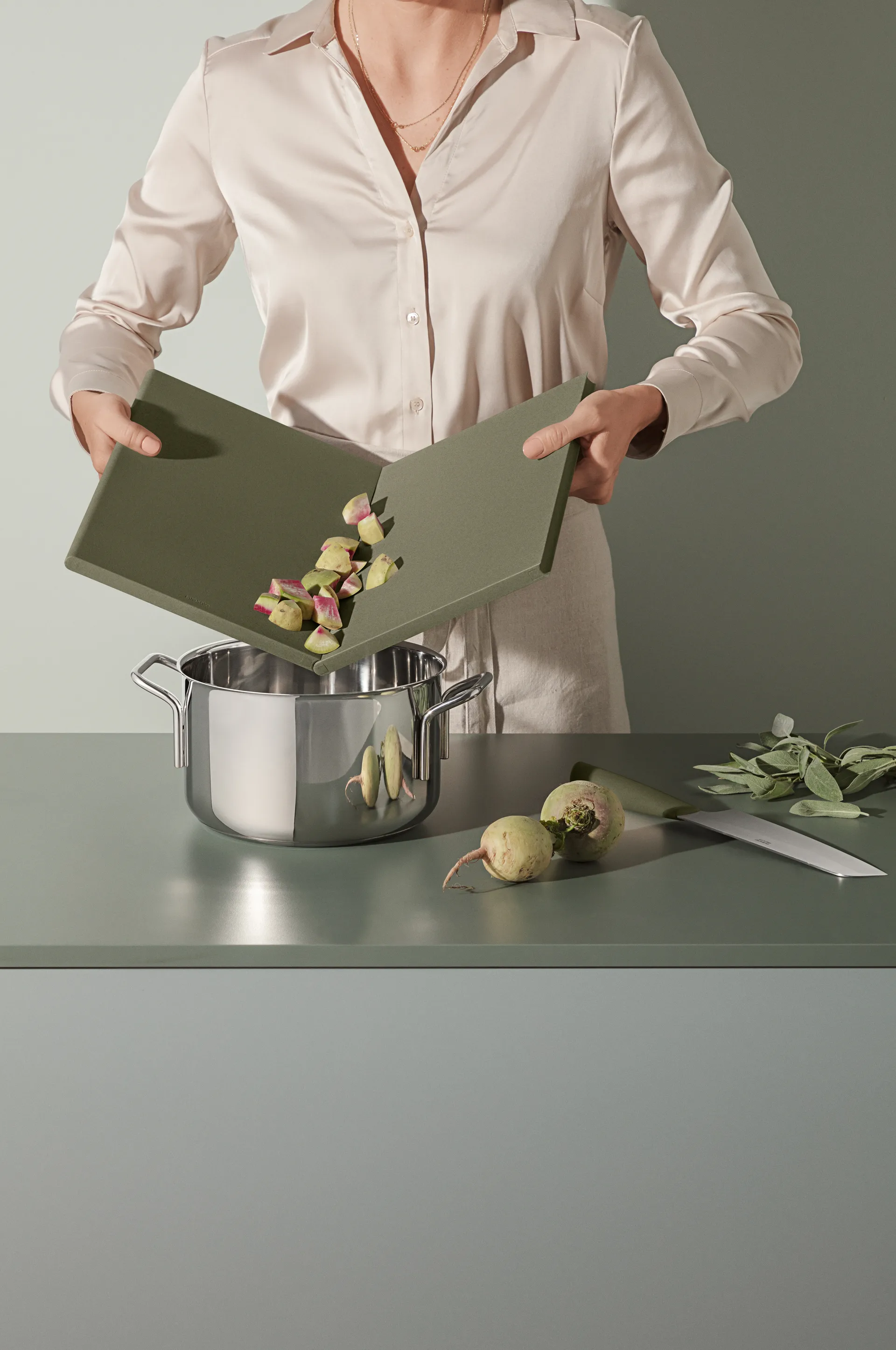 Green Tool DoubleUp cutting board, Green Eva Solo