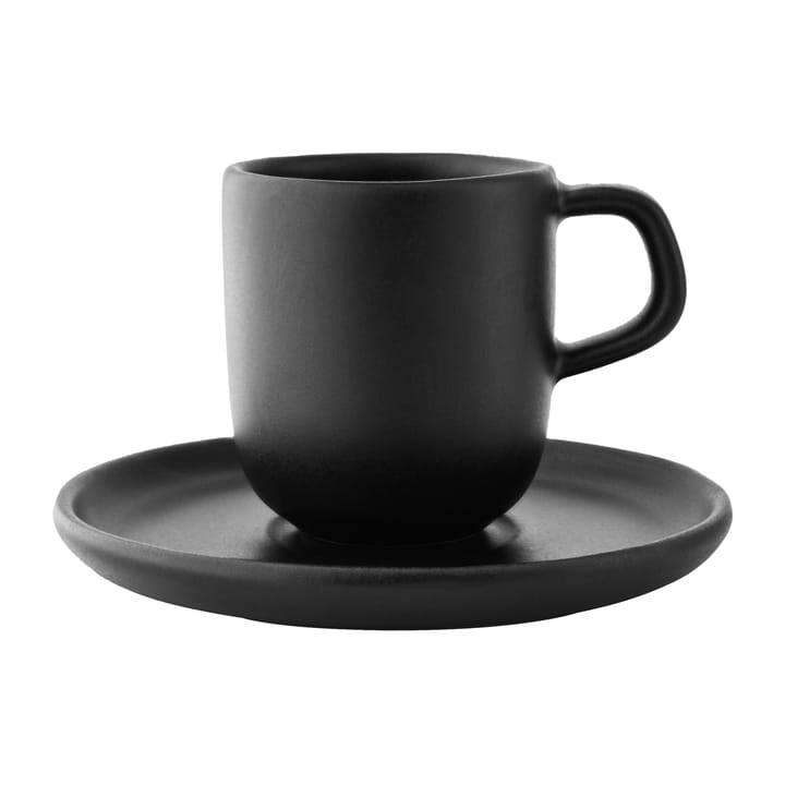 Nordic Kitchen espresso cup with saucer, Black Eva Solo