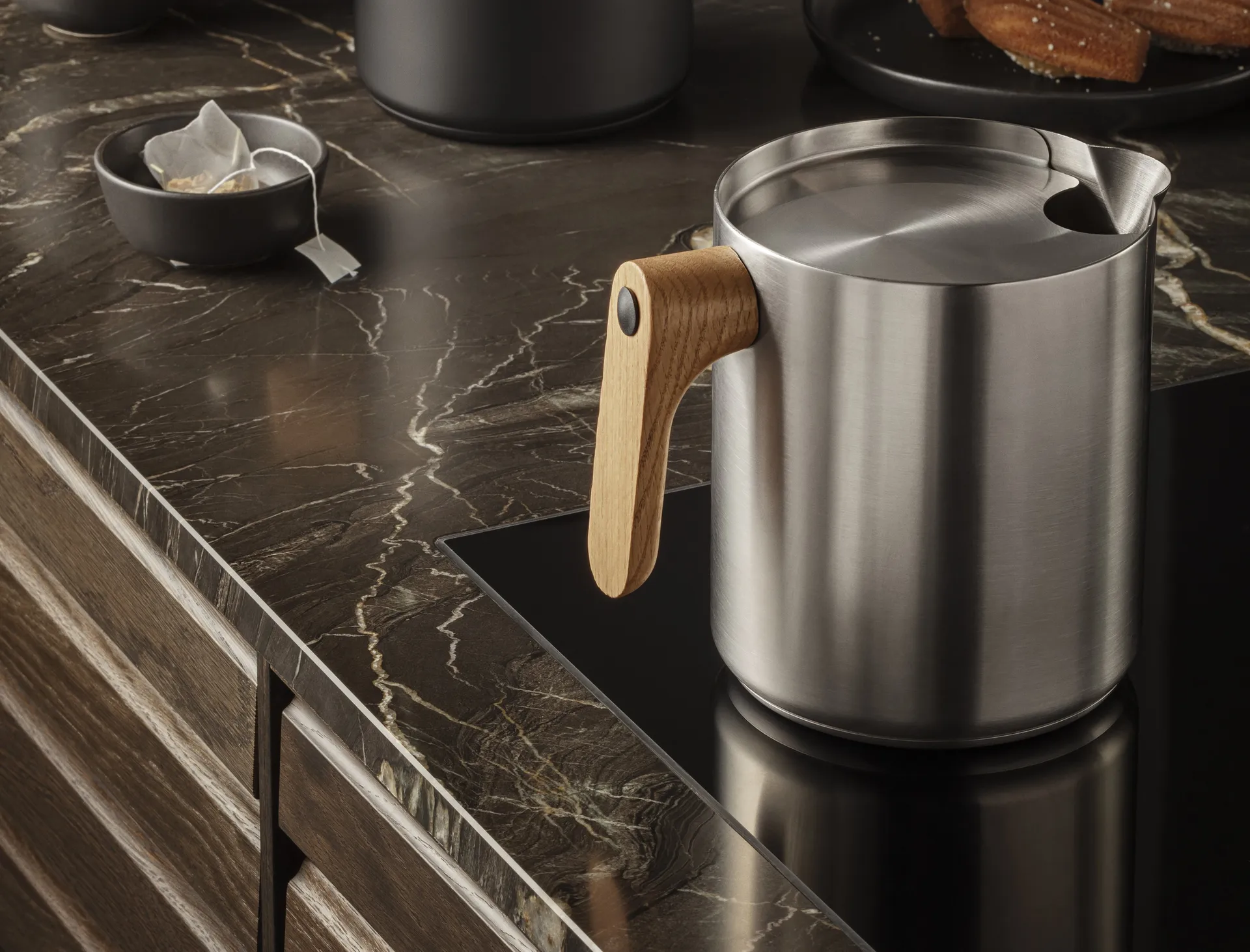 Nordic kitchen induction pot 1 L, Brushed steel Eva Solo