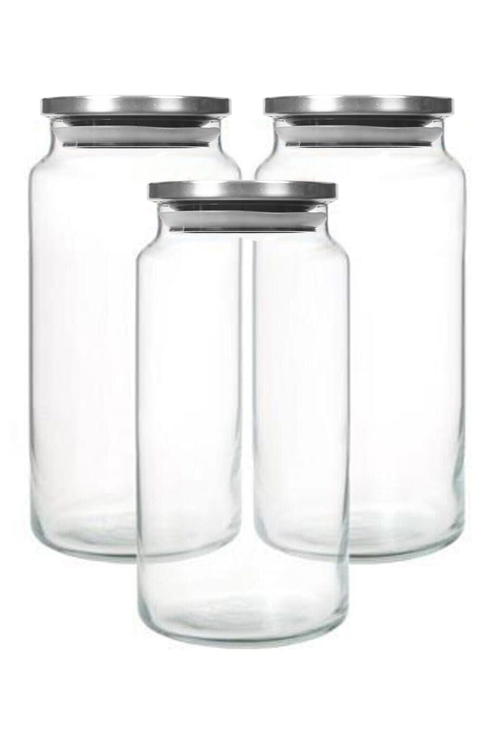 Evora jar 1.4 l set of 3 - Stainless steel - Evora