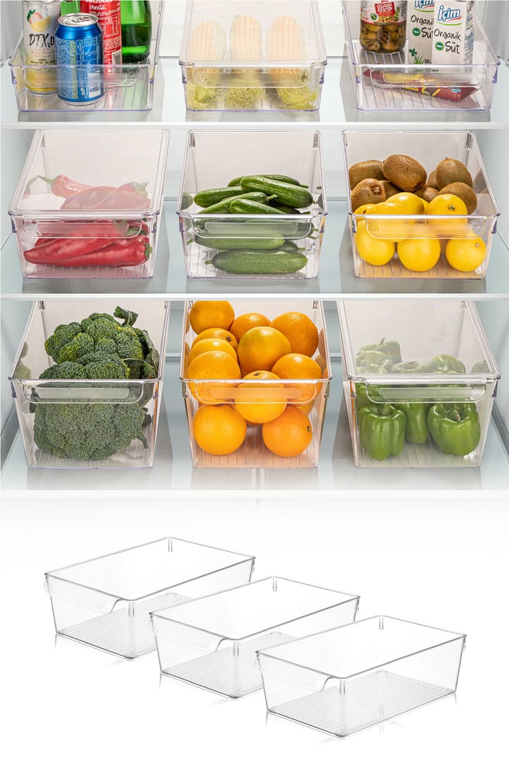 Evora refrigerator storage 3 pieces - Low - Evora