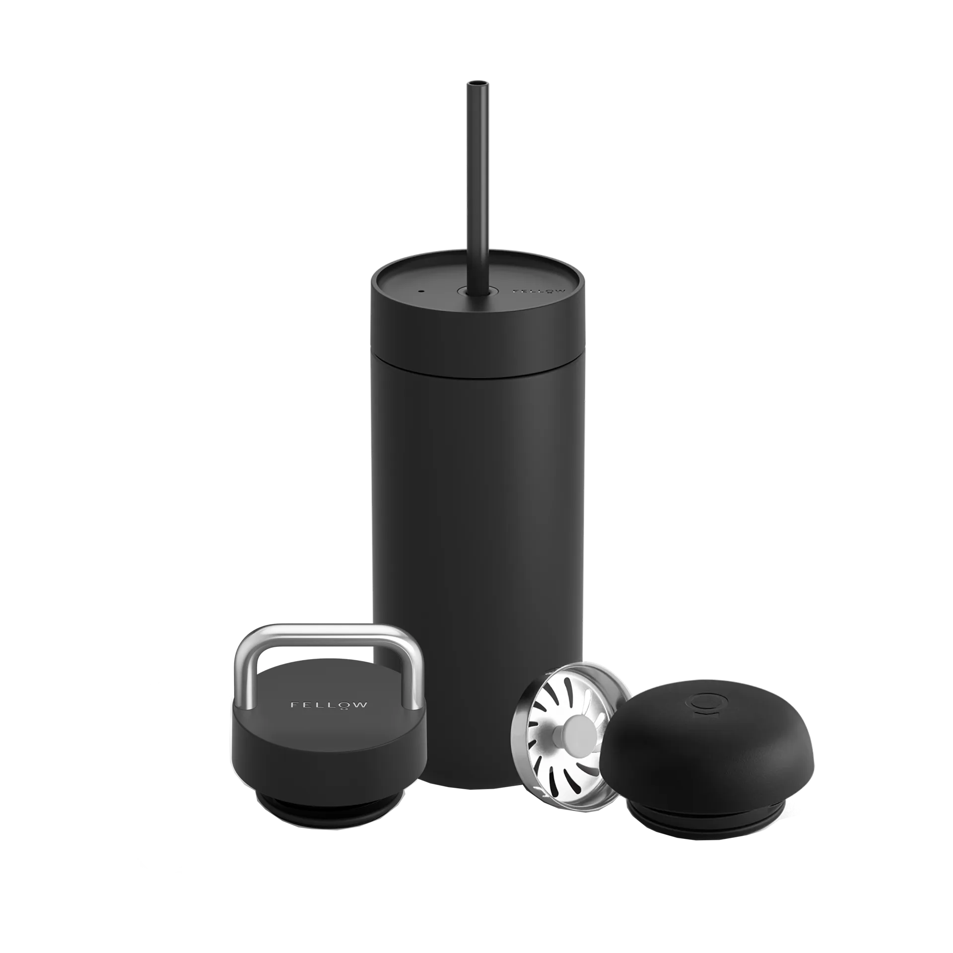 Carter Move thermos mug 3-in-1 lid set, Matte black Fellow