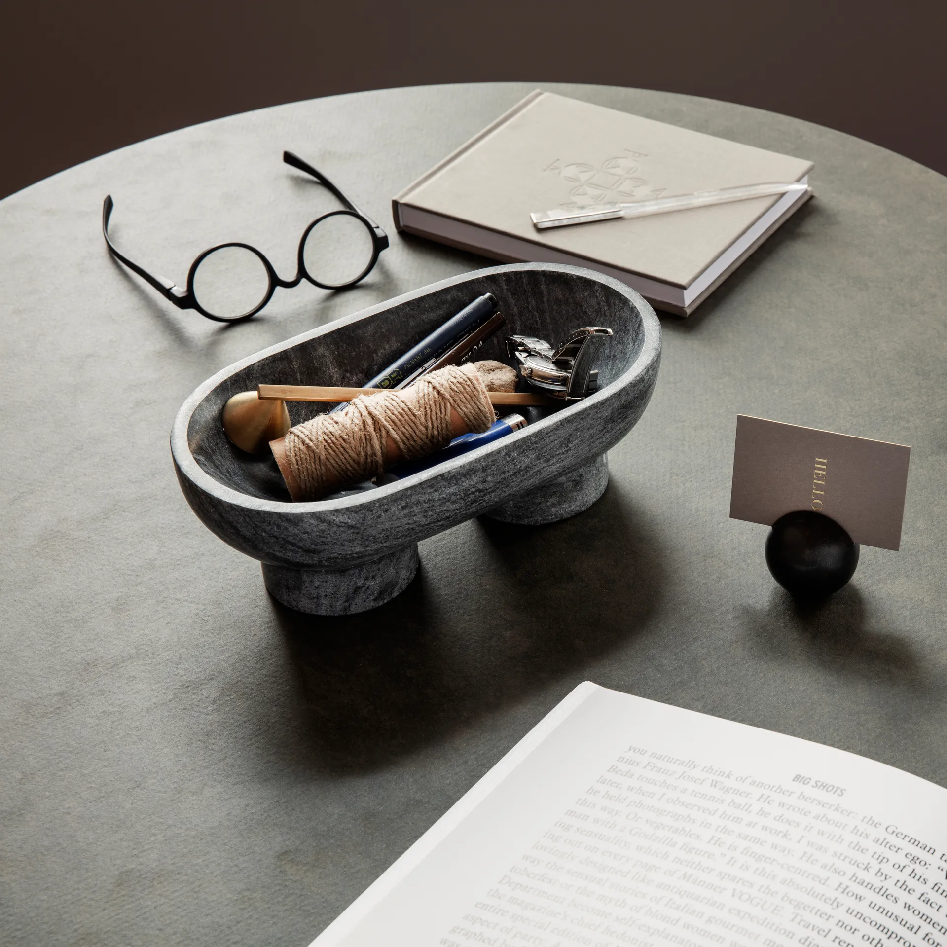 Alza bowl, black Ferm Living