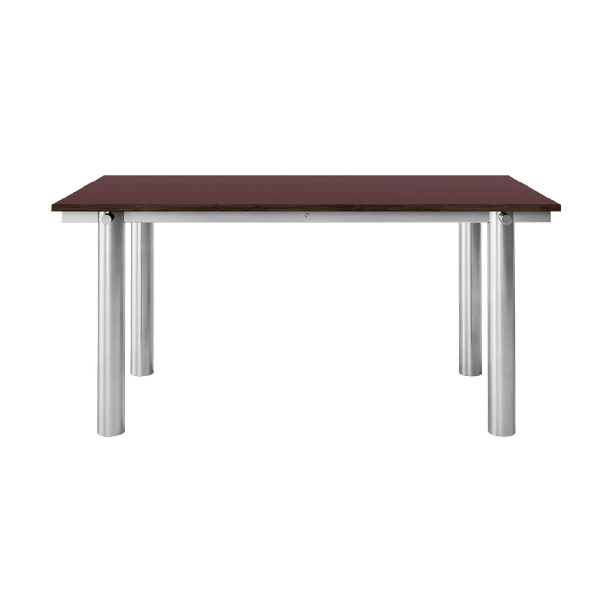 Atura dining table, Brushed stainless steel-burgundy, 90x160 cm Ferm Living