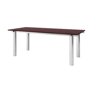 Atura dining table - Brushed stainless steel-burgundy, 90x200 cm - Ferm Living