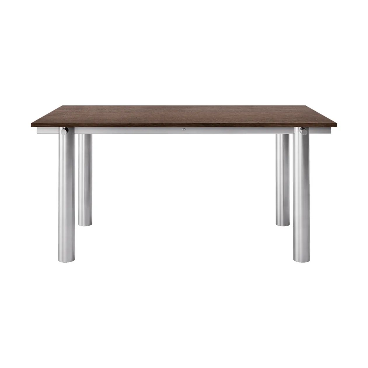 Atura dining table, Brushed stainless steel-dark stained oak, 90x160 cm Ferm Living