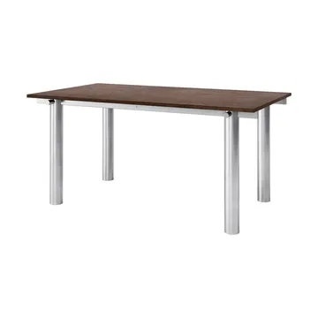 Atura dining table - Brushed stainless steel-dark stained oak, 90x160 cm - Ferm Living