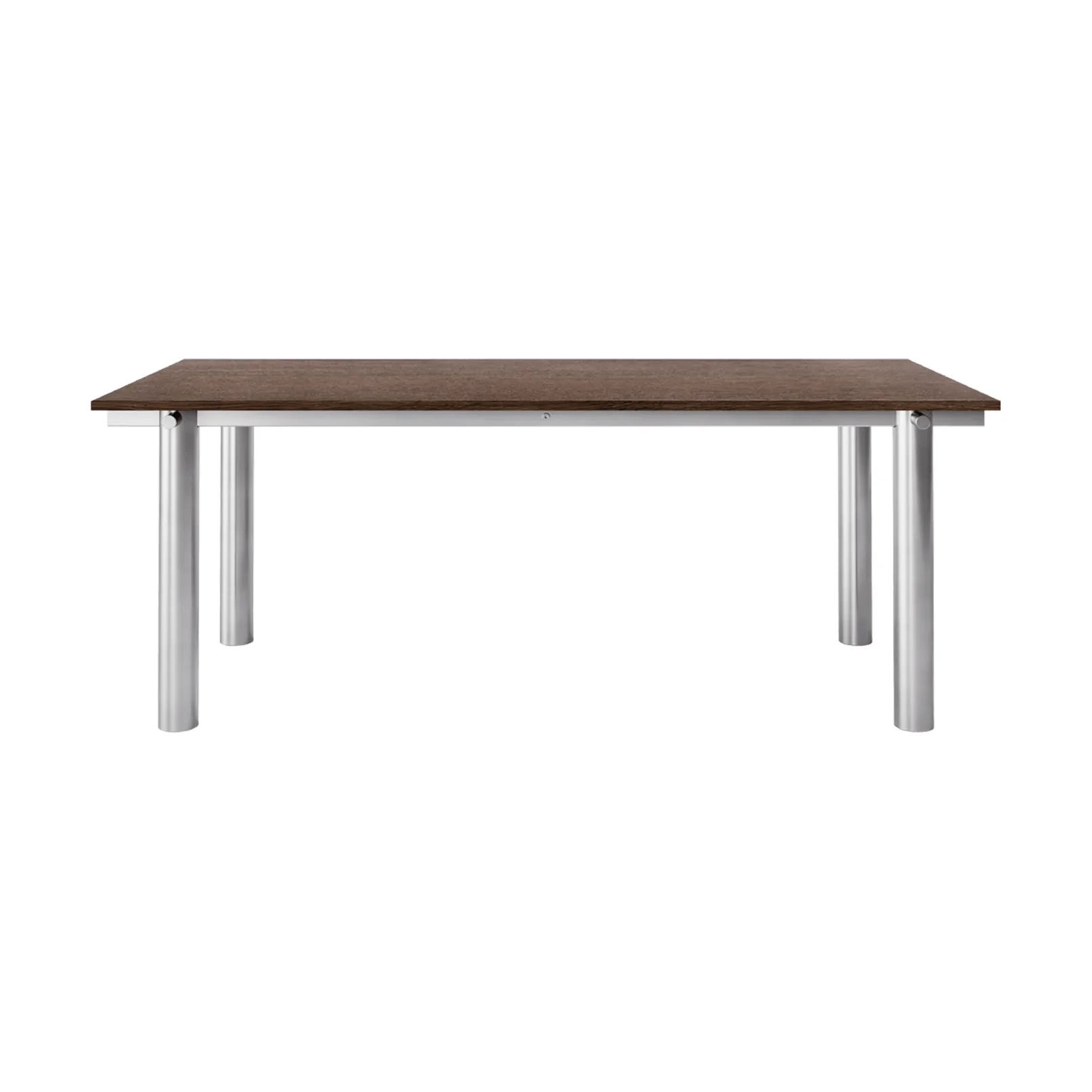Atura dining table, Brushed stainless steel-dark stained oak, 90x200 cm Ferm Living