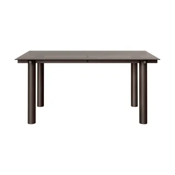 Atura dining table - Dark chocolate-dark tinted glass, 90x160 cm - Ferm Living