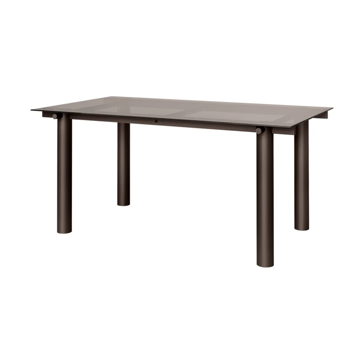 Atura dining table, Dark chocolate-dark tinted glass, 90x160 cm Ferm Living