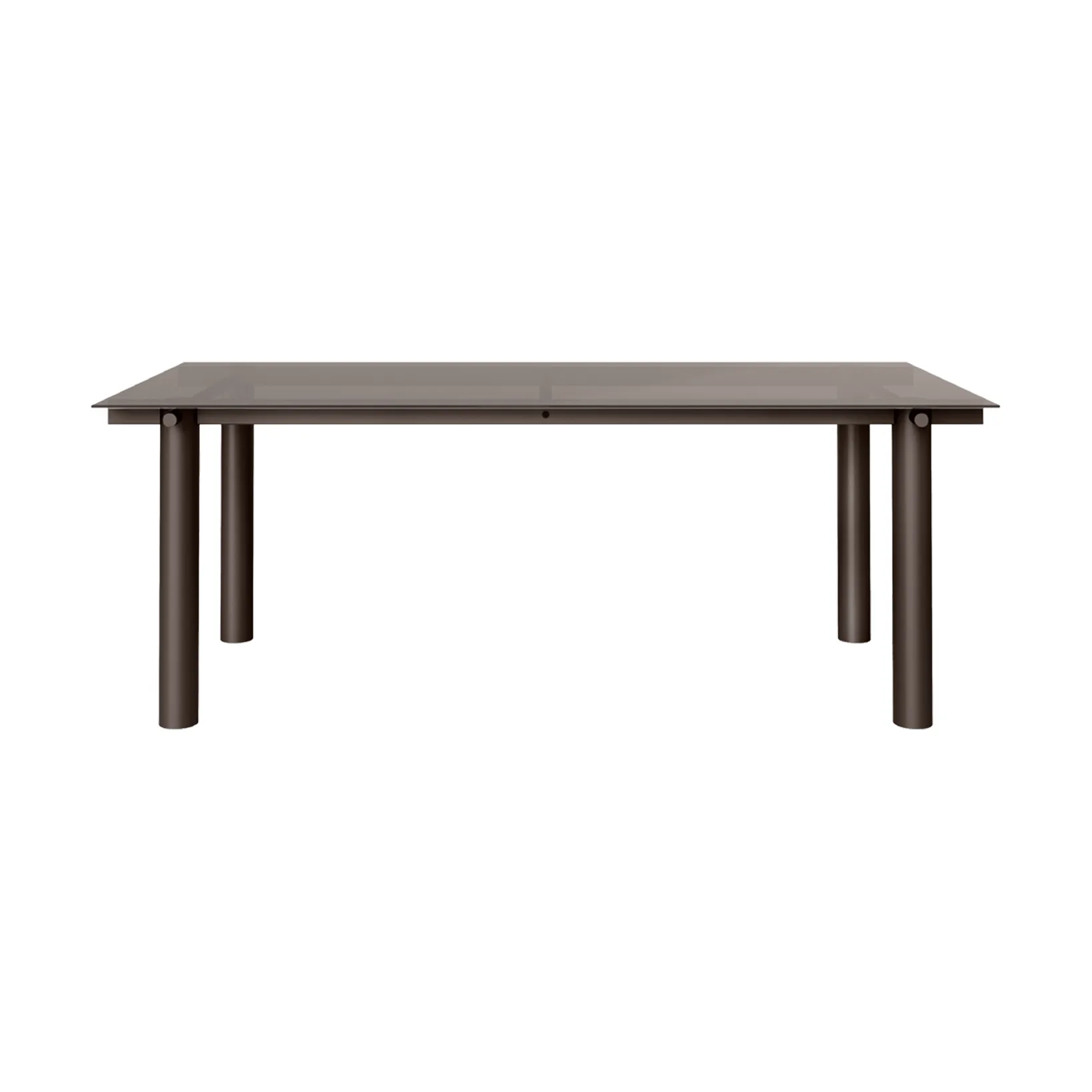 Atura dining table, Dark chocolate-dark tinted glass, 90x200 cm Ferm Living