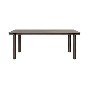 Atura dining table - Dark chocolate-dark tinted glass, 90x200 cm - Ferm Living