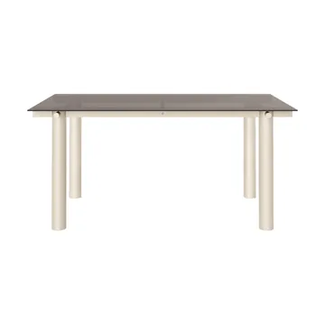 Atura dining table - Light cashmere-dark tinted glass, 90x160 cm - Ferm Living