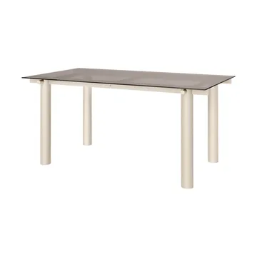 Atura dining table - Light cashmere-dark tinted glass, 90x160 cm - Ferm Living