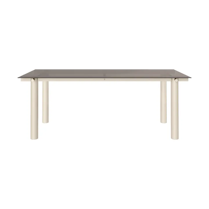 Atura dining table - Light cashmere-dark tinted glass, 90x200 cm - Ferm Living