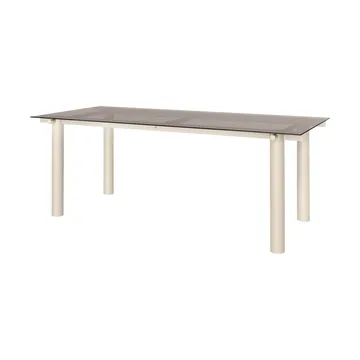 Atura dining table - Light cashmere-dark tinted glass, 90x200 cm - Ferm Living
