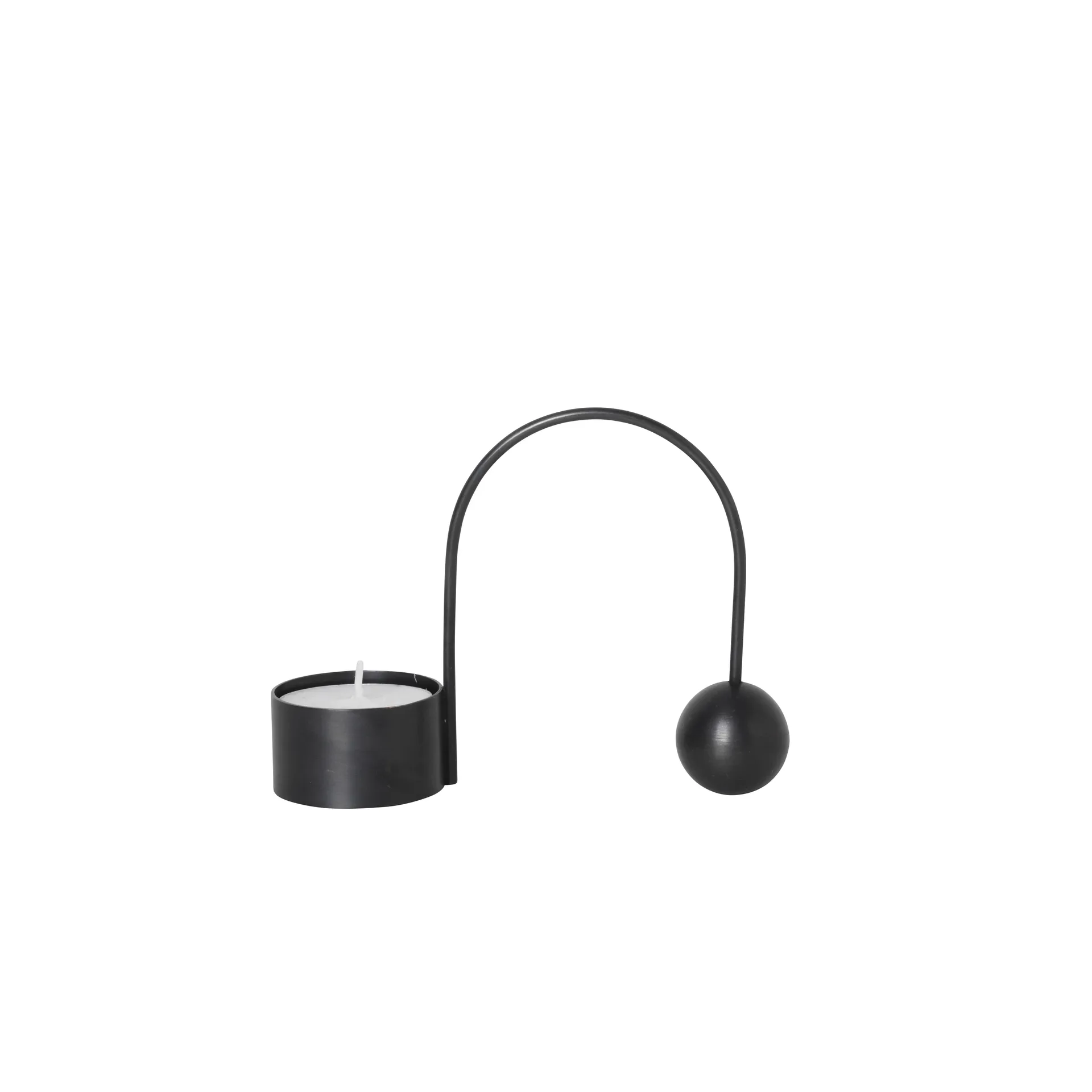 Balance black candle sticks, tea light Ferm Living
