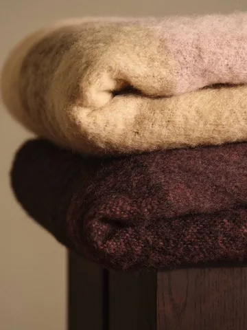 Blur mohair throw - Butter-pale rose, 130x170 cm - Ferm Living
