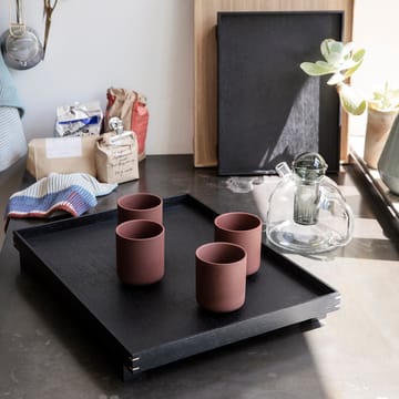 Bon wooden tray large - black-stained oak - Ferm Living