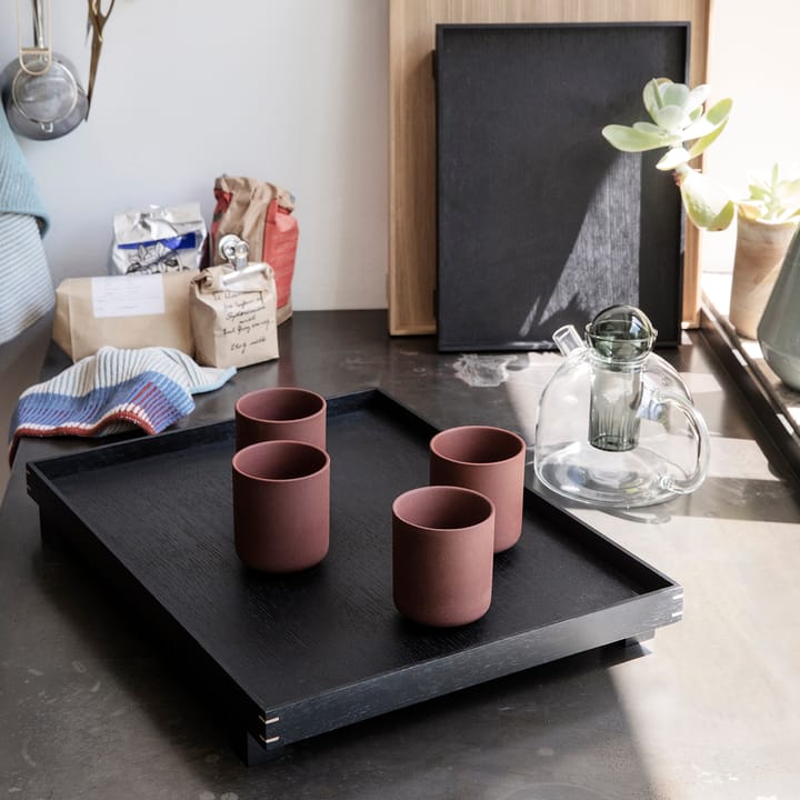Bon wooden tray large, black-stained oak Ferm Living