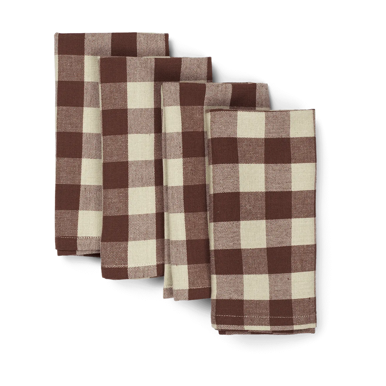 Bothy Check cotton napkin 40x40 cm 4-pack, Cinnamon-grey green Ferm Living