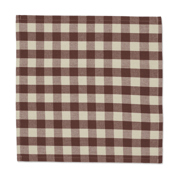 Bothy Check cotton napkin 40x40 cm 4-pack - Cinnamon-grey green - Ferm Living