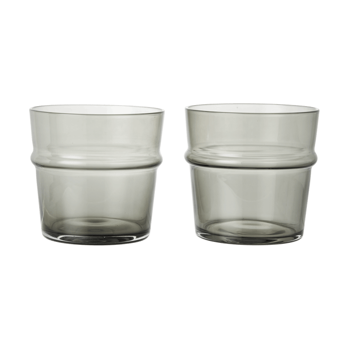 Boya drinking glass low 30 cl 2-pack - Smoked Grey - Ferm Living