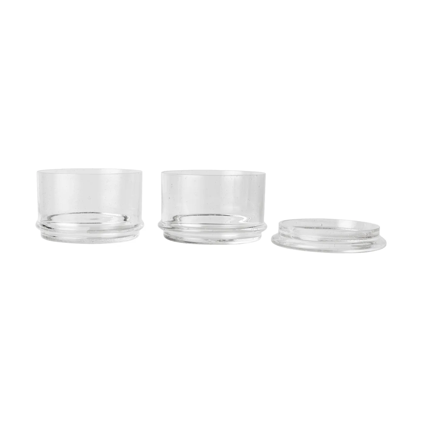 Boya stackable jars, 2 pieces, Clear Ferm Living