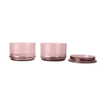 Boya stackable jars - 2 pieces, mauve - Ferm Living