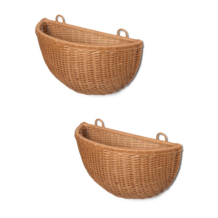 Braided wall basket 2-pack, Natural Ferm Living