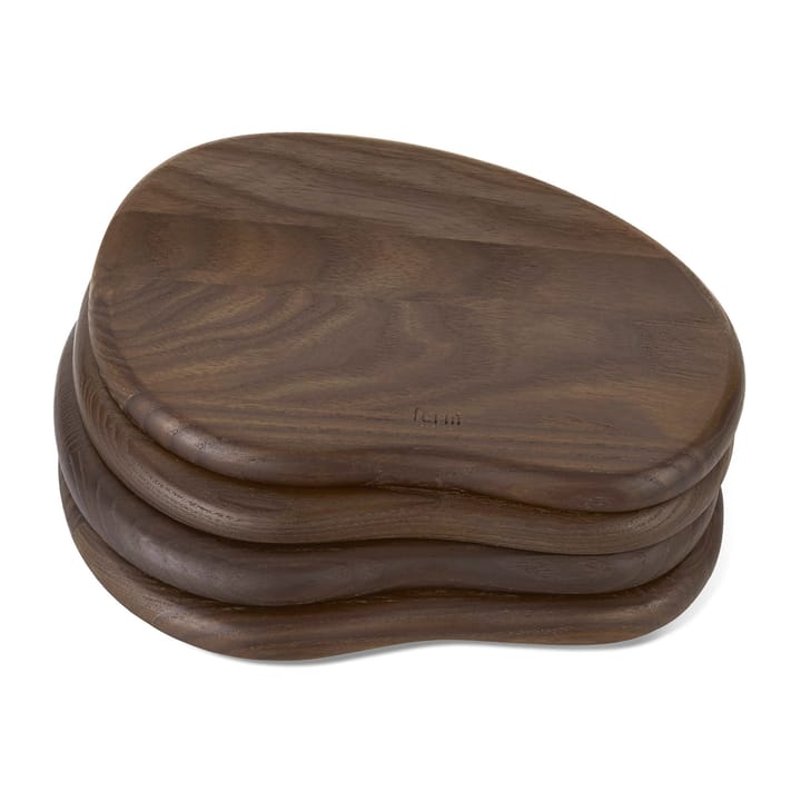 Cairn butter boards tray 4 pieces - Dark Brown - Ferm Living