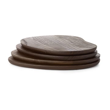 Cairn butter boards tray 4 pieces - Dark Brown - Ferm Living