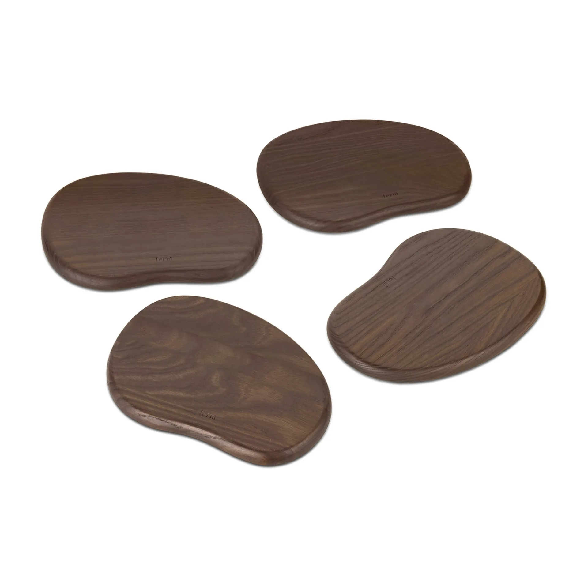 Cairn butter boards tray 4 pieces, Dark Brown Ferm Living