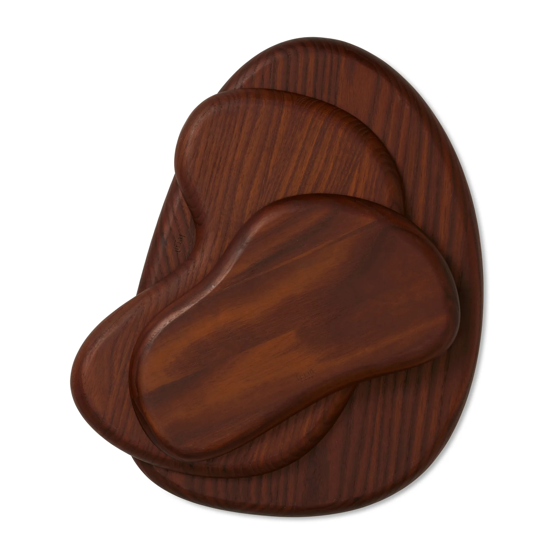 Cairn cutting board 3 pieces, Dark Brown Ferm Living
