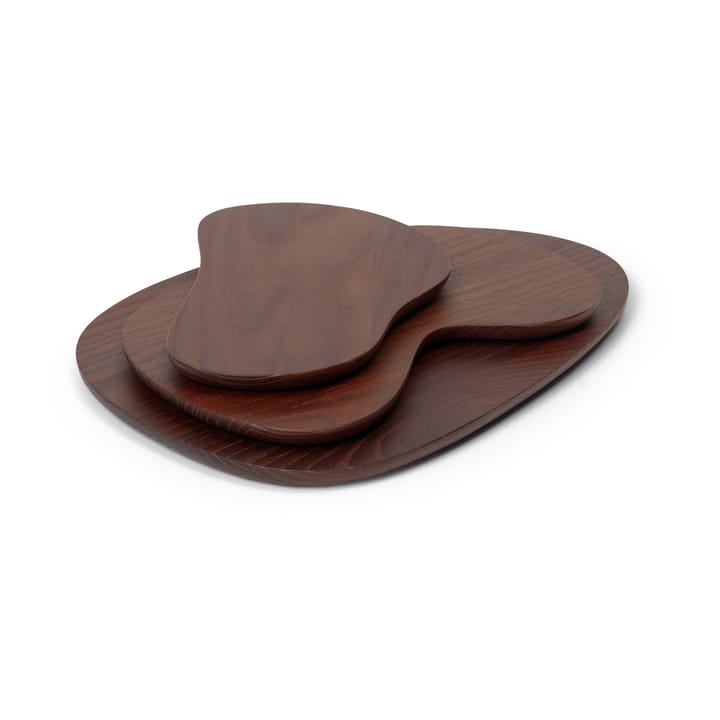 Cairn cutting board 3 pieces, Dark Brown ferm LIVING