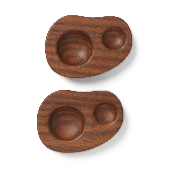 Cairn egg cup 2-pack - Dark brown - Ferm Living