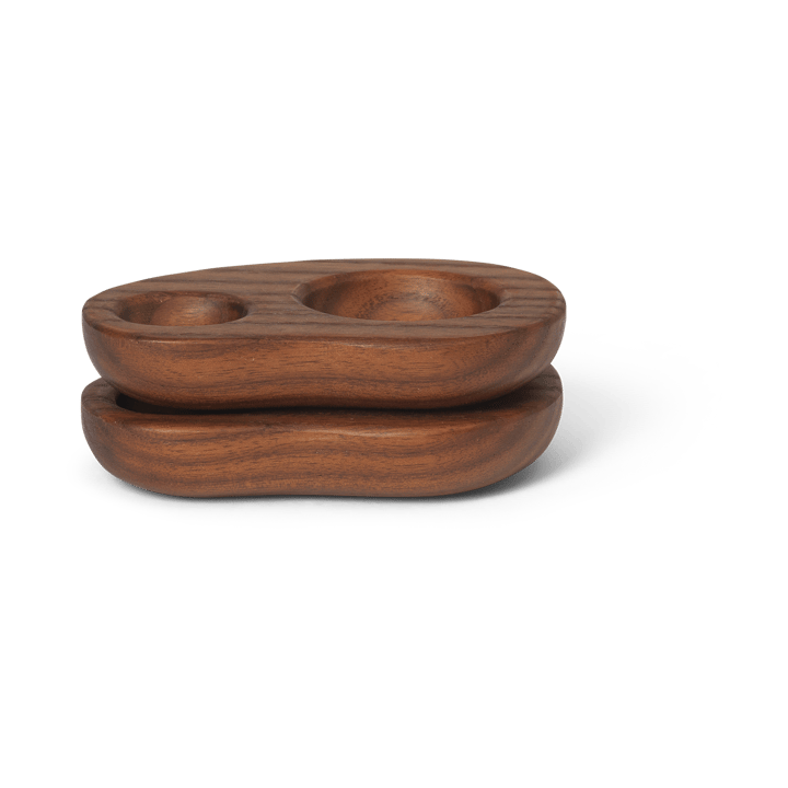 Cairn egg cup 2-pack, Dark brown Ferm Living