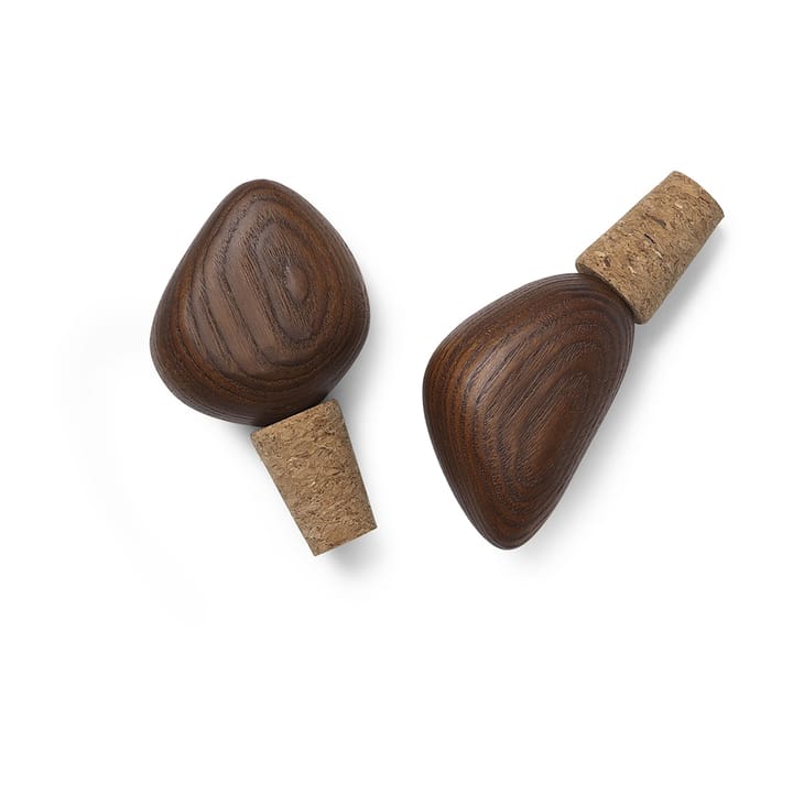 Cairn wine stopper 2-pack, dark brown ferm LIVING