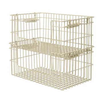Cala stackable basket 2-pack - Cashmere, 28.7x18x13 cm - Ferm Living