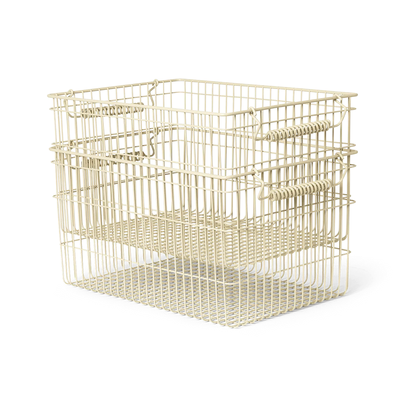 Cala stackable basket 2-pack, Cashmere, 36,2x26,2x20,2 cm Ferm Living