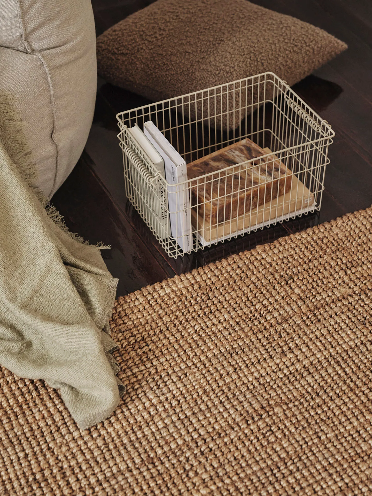 Cala stackable basket 2-pack, Cashmere, 36,2x26,2x20,2 cm Ferm Living